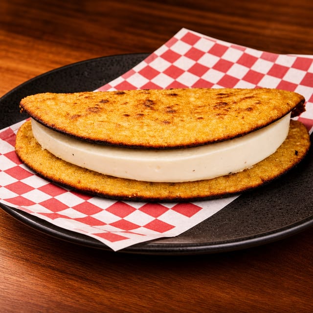 Handmade Venezuelan Cheese Cachapa / Cachapa de Queso de Mano.