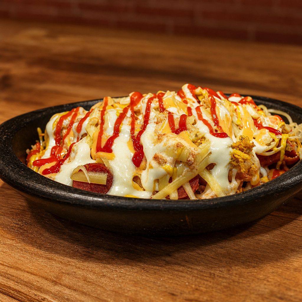 Loaded Fries Avila Style / Salchipapa Ávila.