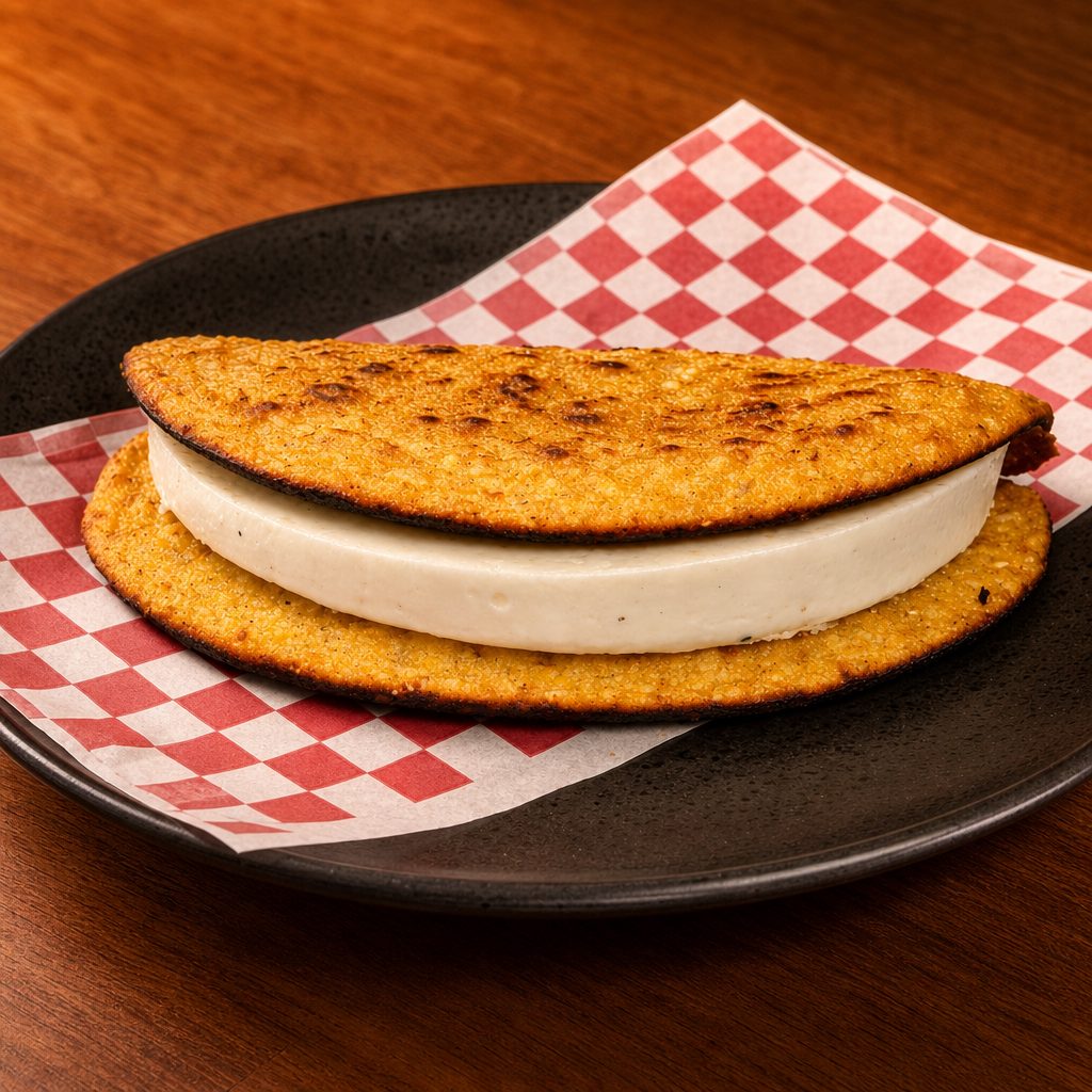 Handmade Venezuelan Cheese Cachapa / Cachapa de Queso de Mano.