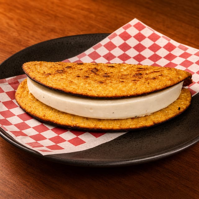 Handmade Venezuelan Cheese Cachapa / Cachapa de Queso de Mano.