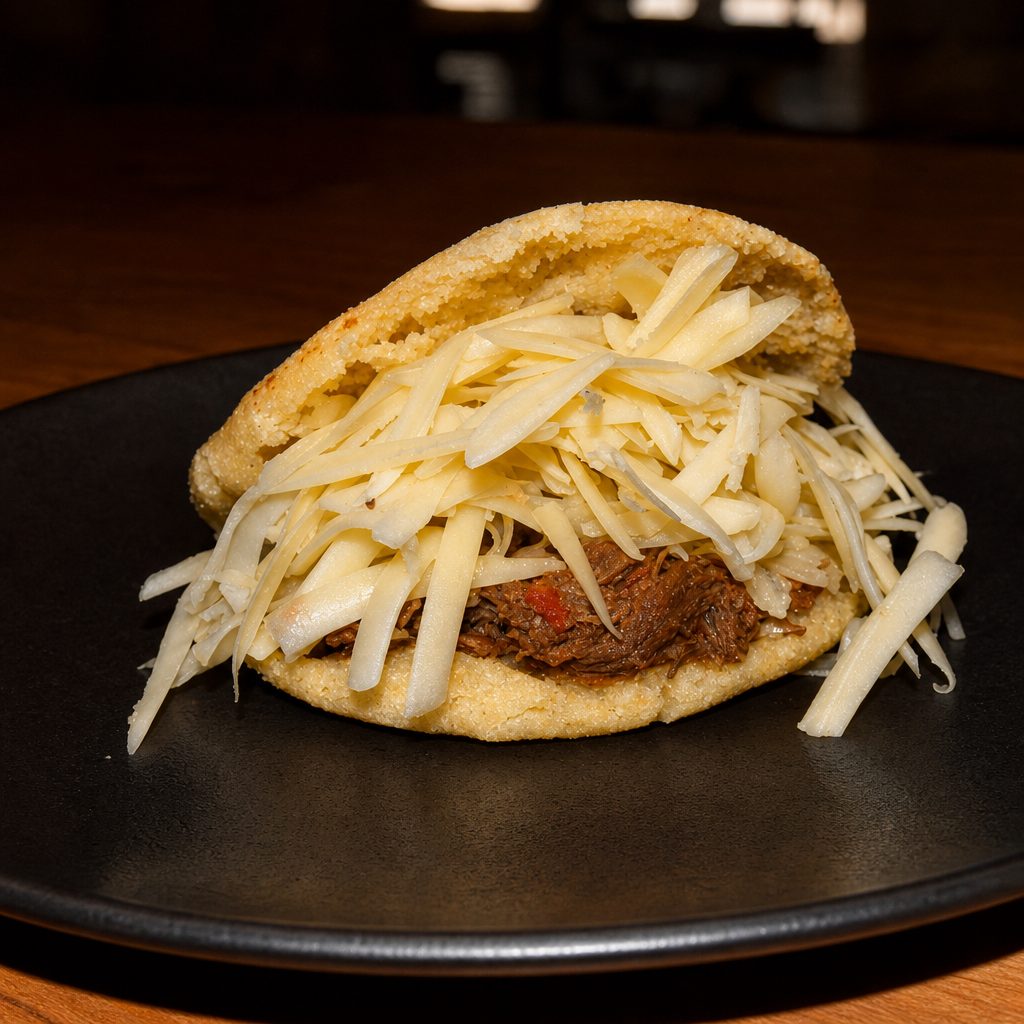Beef & Cheese Arepa / Arepa Pelúa.